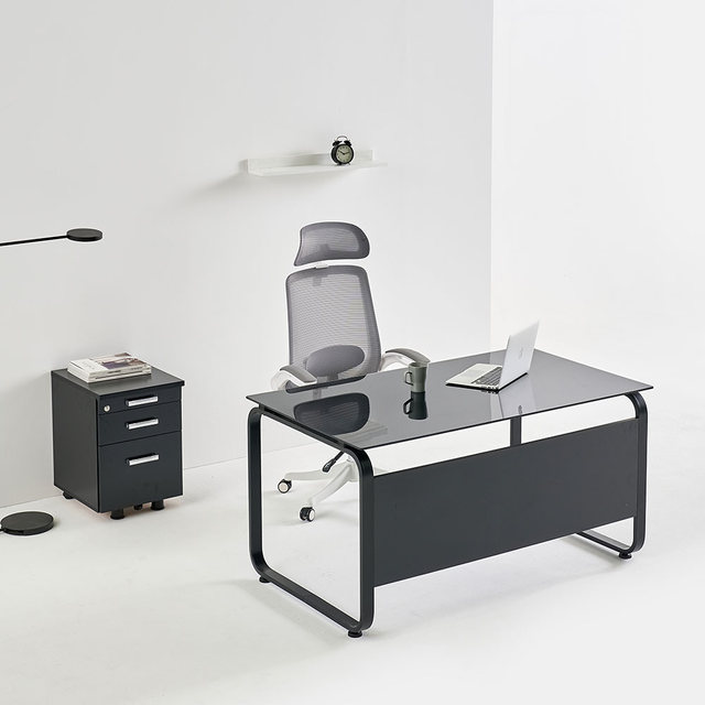 데임 A형 강화유리 사무용책상 1800x800