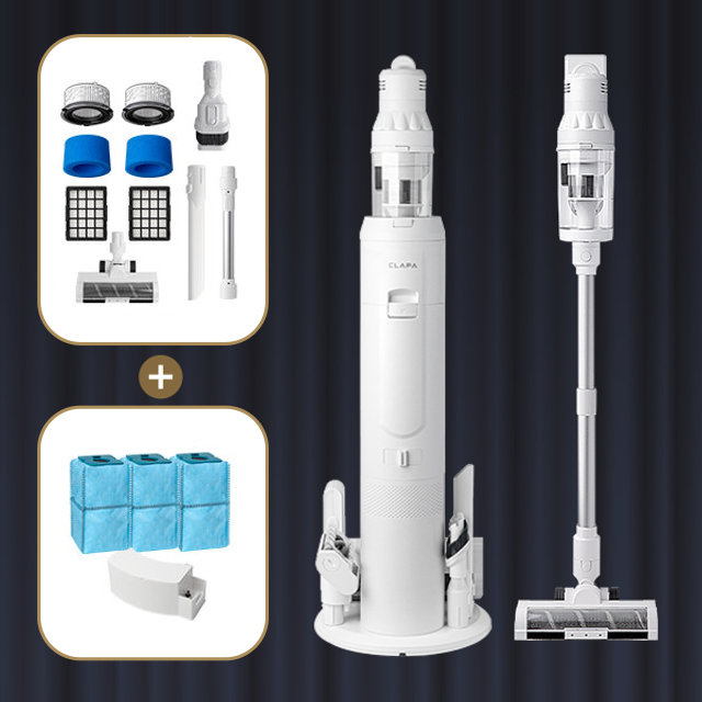 [25년형/다운로드쿠폰] 엘리트 타워 자동 먼지비움 스테이션 무선청소기 CVC-A235W 