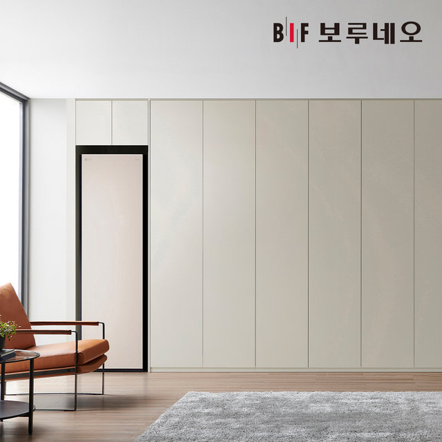 E0 스타일러 무몰딩 붙박이장 330cm 11자