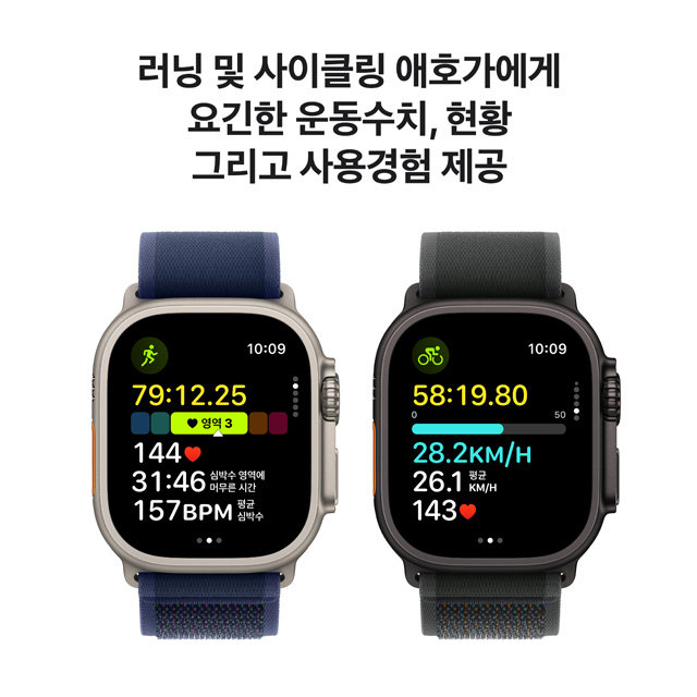 애플워치 울트라2 49mm, GPS+Cellular (블랙 티타늄, 블랙 티타늄 밀레니즈루프, M)-[MX5U3KH/A]