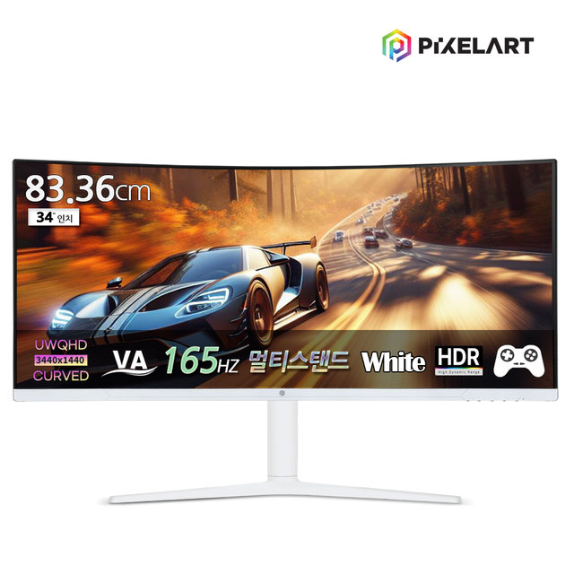 픽셀아트 PIXELART PAQ3416W 화이트 무결점 WQHD 165HZ 커브드 게이