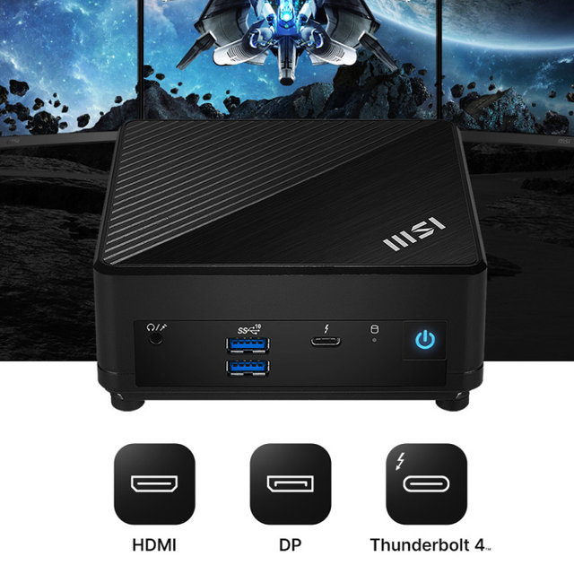 MSI 미니PC Cubi N100 ADL (RAM 8GB + NVMe 500GB + Win11 home) 베어본 컴퓨터 본체 사무용 주식용 피씨