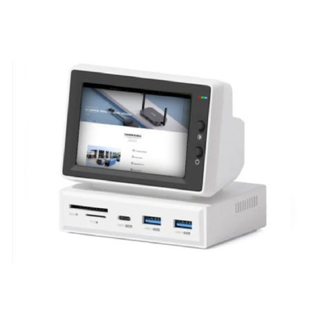 [더나노스퀘어] 하기비스 미니모니터 2세대 IPS 3.5 포터블모니터 USB허브 도킹스테이션 X86