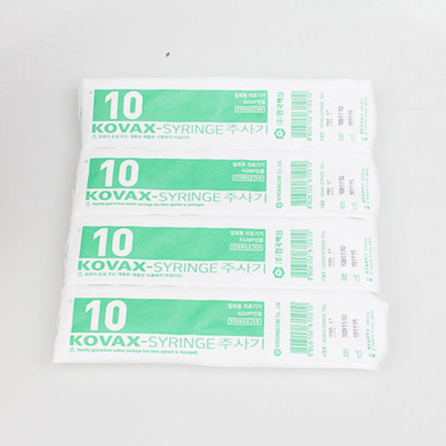 한국백신 일회용 멸균 주사기 10cc (21g x 32mm) 100개