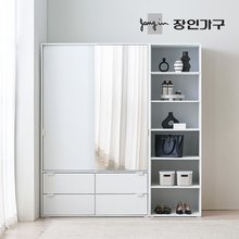 코라 1800 슬라이딩 옷장 세트 1200 거울 서랍옷장 (행거형)+600 선반장