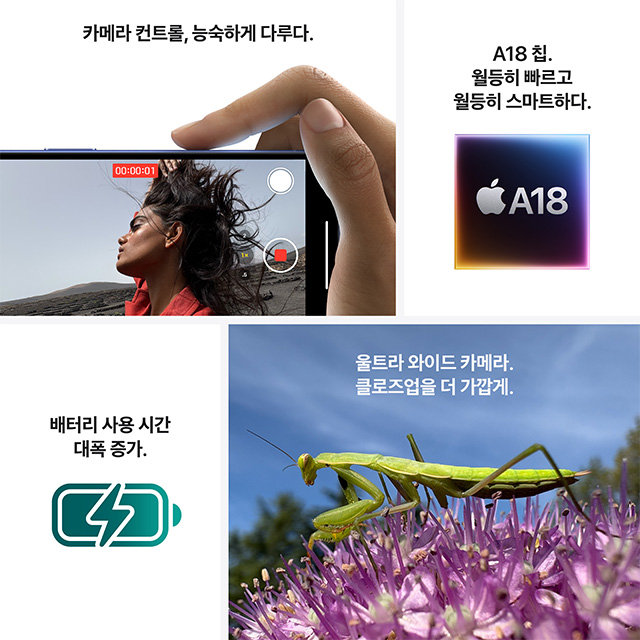 [LGU+] 아이폰16 [256GB] [그린] [APL16]