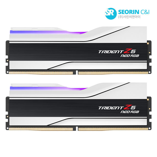 [서린공식] 지스킬 DDR5-6000 CL28 TRIDENT Z5 NEO RGB J 화이트 패키지 (32GB(16Gx2))