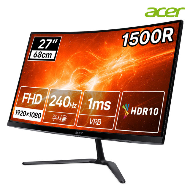 [한성] 에이서 니트로 ED270 X2 FHD 240Hz 1500R 68.58cm 27 커브드 게이밍 모니터 (무결점)