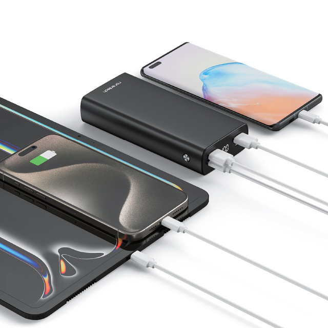 로랜텍 대용량 콰트로 4포트 LCD 잔량표시 고속충전 보조배터리 20000mAh 로렌텍 로렌택 로랜택