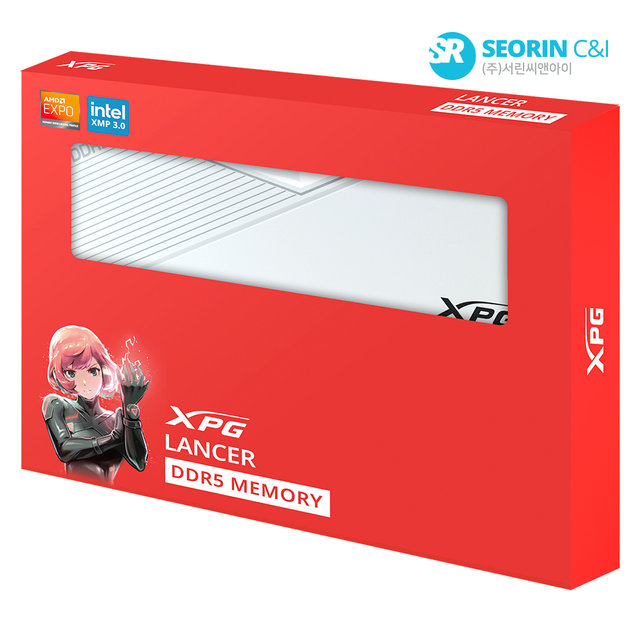 [서린공식] ADATA DDR5-6000 CL30 LANCER 화이트 패키지 서린 (32GB(16Gx2))