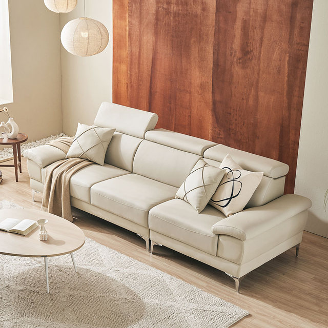 [비밀특가] 모노바 비건 실리콘 가죽 4인 소파 (스툴 미포함)