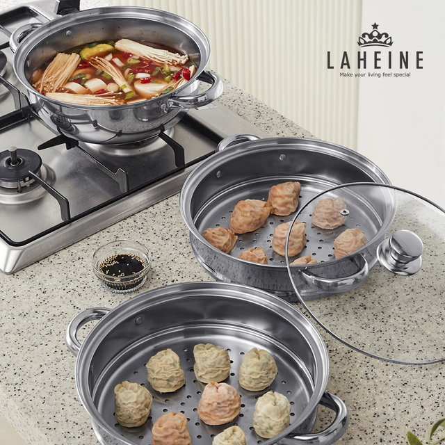[비밀특가][라헨느] 더 퀸 포토프 스테인레스 IH 3단 찜기