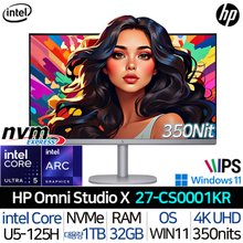 HP 옴니스튜디오 X 27-CS0001KR 4K UHD화면 350Nits Copilot AI 27