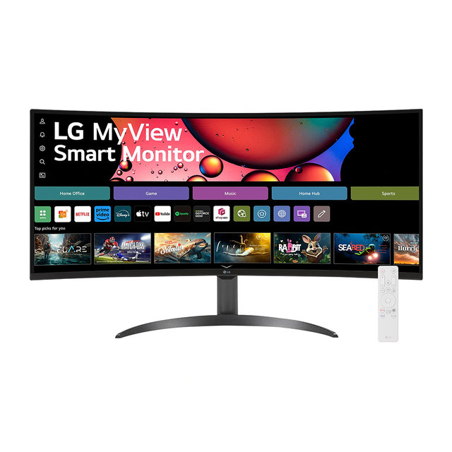 LG전자 MyView 34SR65QC 커브드 1800R 86.4Cm Ultra WQHD VA 스마트 모니터