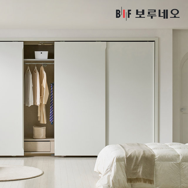 히든 슬라이딩 붙박이장 360cm 매립형 손잡이 12자