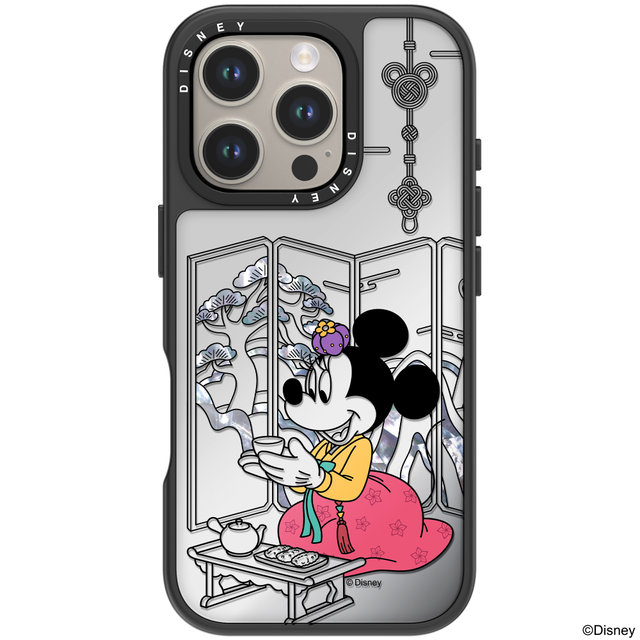 모란카노 아이폰 15 프로 맥스 미러 디자인 거울 범퍼 디즈니 나전칠기 케이스