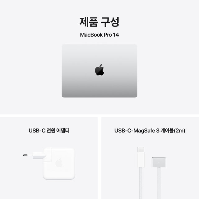 맥북 프로 14 M4, 10코어 CPU, 10코어 GPU, 24GB RAM, 1TB SSD - 실버 [MCX14KH/A]
