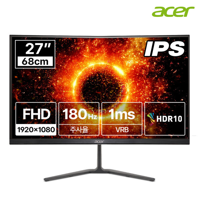 [한성] 에이서 니트로 KG270 M5 FHD IPS 180Hz 68.58cm 27 게이밍 모니터 (무결점)