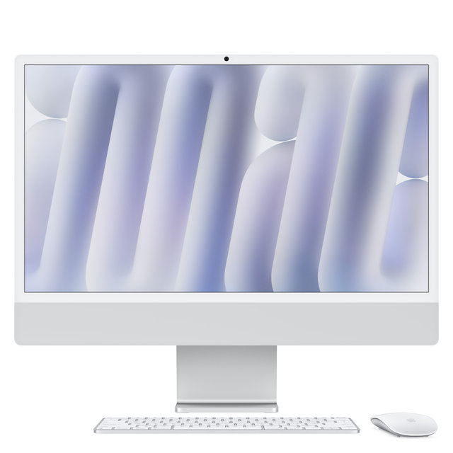 아이맥 24 M4, 8코어 CPU, 8코어 GPU, 16GB RAM, 256GB SSD - 실버 [MWUC3KH/A]