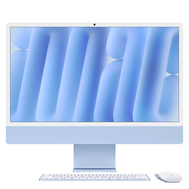 아이맥 24 M4, 10코어 CPU, 10코어 GPU, 16GB RAM, 512GB SSD - 블루 [MWV33KH/A]