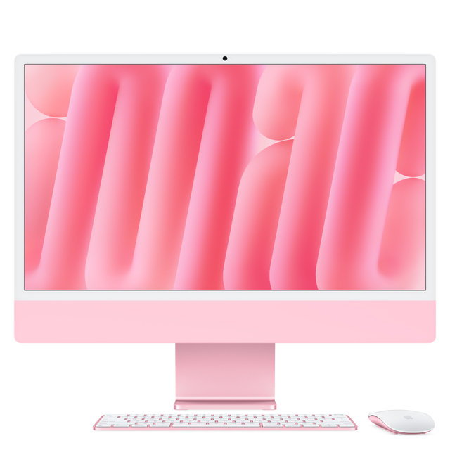 아이맥 24 M4, 10코어 CPU, 10코어 GPU, 16GB RAM, 256GB SSD - 핑크 [MWV43KH/A]