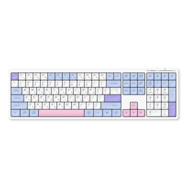 GK698 OfficeMaster 3모드 저소음 펜타그래프 키보드 Cotton Candy(코튼 캔디)