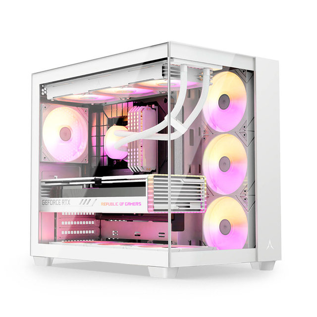 앱코 UD50 블루웨일 ARGB BTF 미들타워 PC케이스 화이트