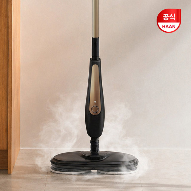 [한경희] 스위블 스팀 물걸레 청소기 마이스터 AM-7500BG /물분사기능/스팀트윈헤드/물걸래/틈새청소/스팀청소기/실내청소