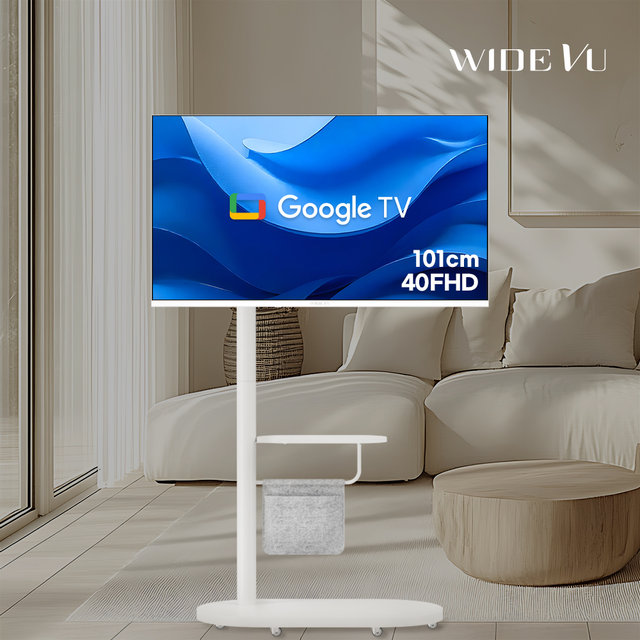 와이드무빙뷰 신제품타원형 삼탠셋트 40인치 스마트 이동식 FHD TV 공간활용중소바이미 삼텐바이미셀프설치
