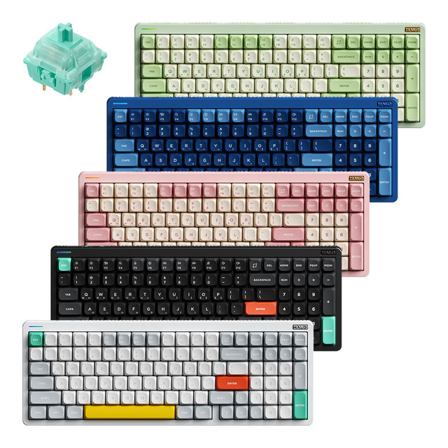 NUPHY Halo96 V2 기계식 키보드 민트축 블루투스 유선 무선