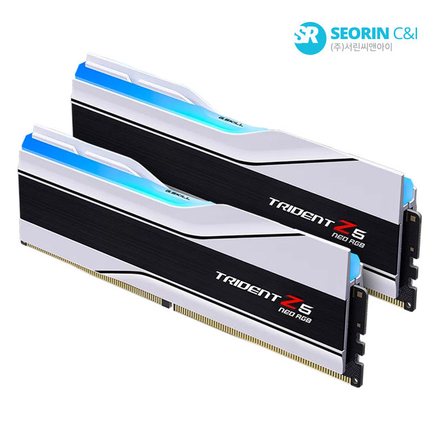 [서린공식] 지스킬 DDR5-6000 CL36 TRIDENT Z5 NEO RGB J 화이트 패키지 (64GB(32Gx2))