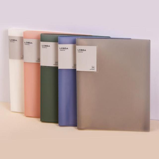 롭다 클리어파일 A4 40P Sage Green 모나미