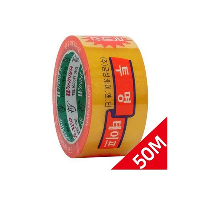 금성 투명 OPP 테이프 러버 50개입 48mm x 50M