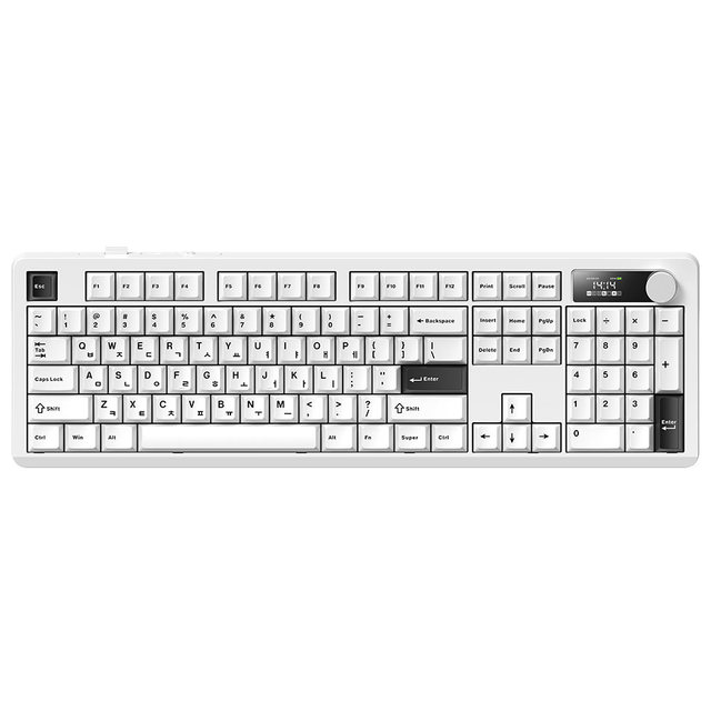아콘 archon AK74 104키 유무선 기계식 키보드 노브 / LCD / 풀배열 B&W_세이야축