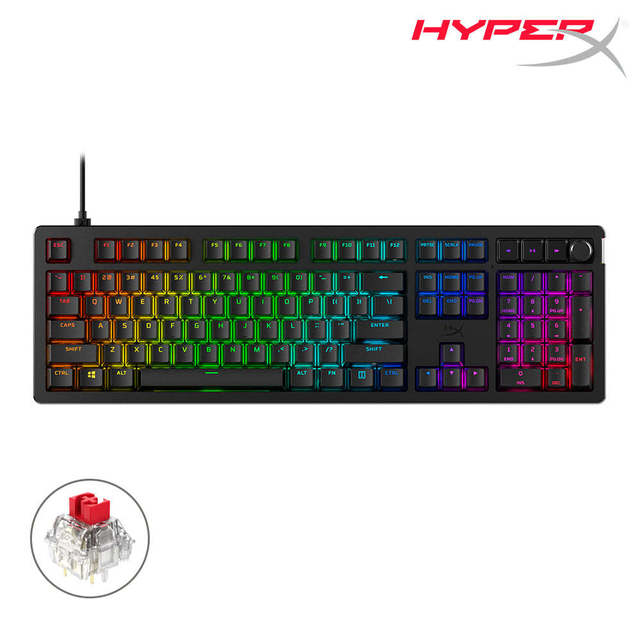 하이퍼엑스 알로이 라이즈 유선 적축 게이밍 키보드