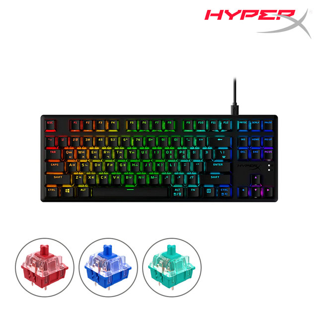 하이퍼엑스 알로이 오리진 코어 PBT 기계식 RGB 게이밍 키보드  / 텐키리스