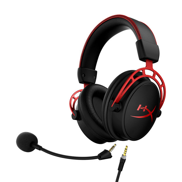 하이퍼엑스 클라우드 알파 유선 게이밍 헤드셋 (레드)