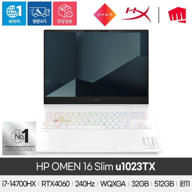 HP OMEN 16 SLIM u1023TX i7-14700HX/32GB/512GB/RTX4060/WQXGA/Win11