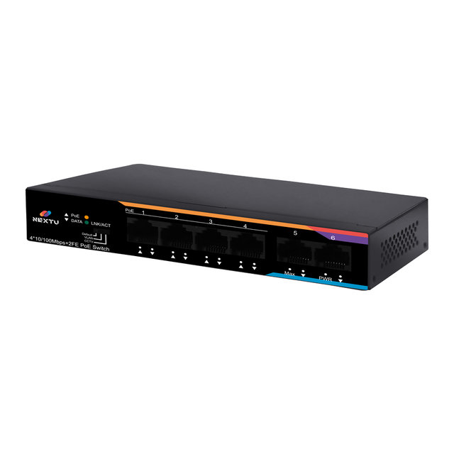 넥스트유 NEXT-POE606F 4포트 100메가 POE 스위칭허브
