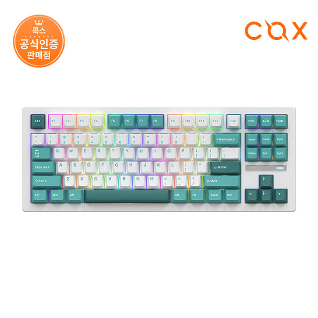 COX CK88 3모드 게이밍 유무선겸용 기계식 키보드 KTT 리니어 베이비화이트프로(베이비 화이트축)
