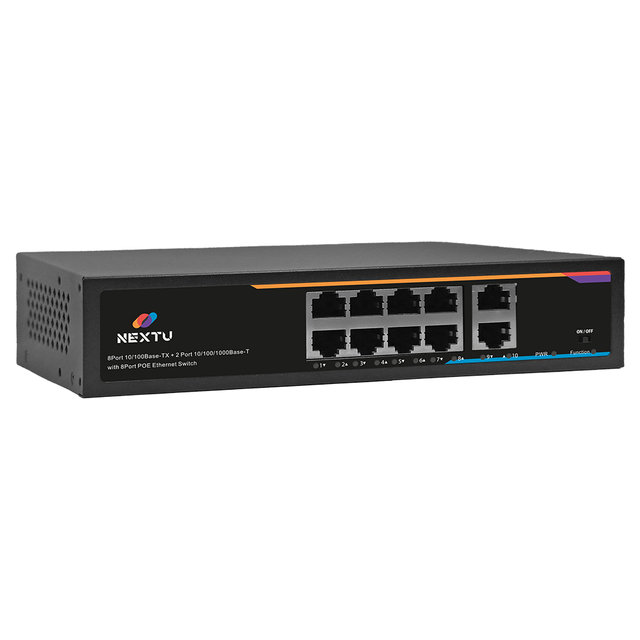 넥스트유 NEXT-POE510-TP 8포트 POE + 업링크 2포트 스위칭허브