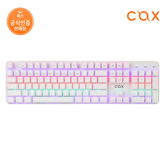 COX CK420 교체축 레인보우 LED 게이밍 기계식 키보드