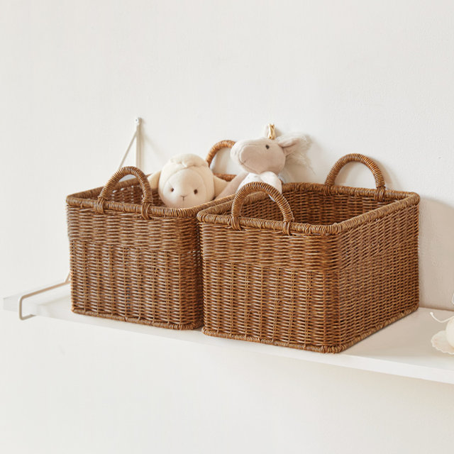 PP 라탄 바스켓 ver.2 베이직 손잡이 S