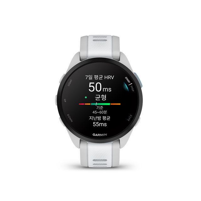 가민 포러너 165 뮤직 미스트 그레이 화이트스톤 GPS 스마트워치