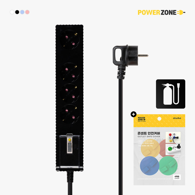 국산 프리미엄 고용량 자동소화 웨이브 누전차단 4구 1.5m 멀티탭