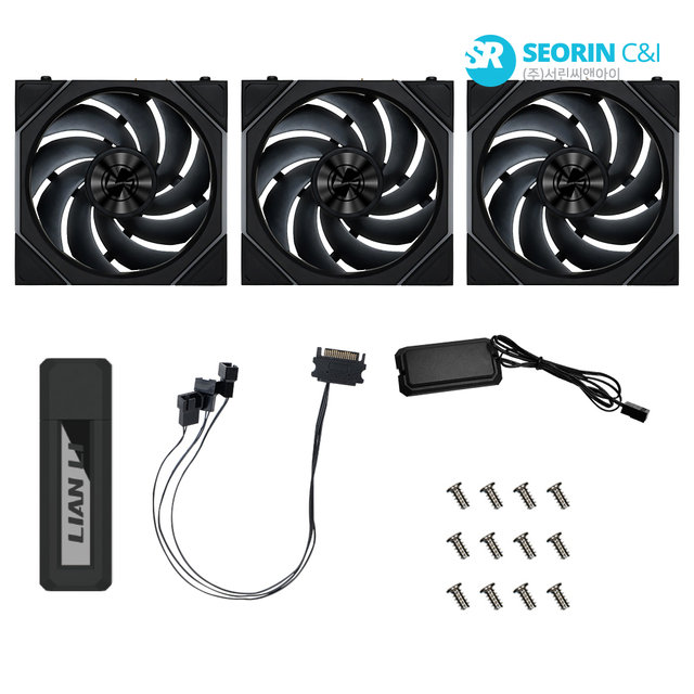 [서린공식] LIAN LI UNI FAN TL Wireless 120 블랙 3팩