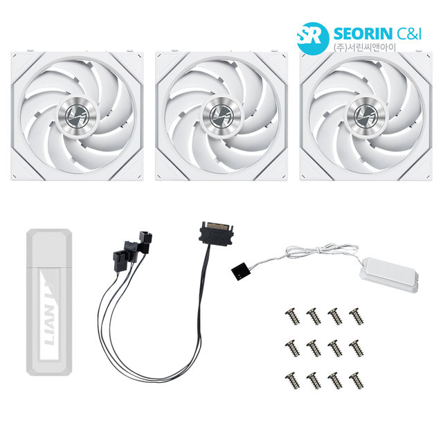 [서린공식] LIAN LI UNI FAN TL Wireless 120 화이트 3팩