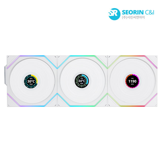 [서린공식] LIAN LI UNI FAN TL Wireless LCD 120 화이트 3팩