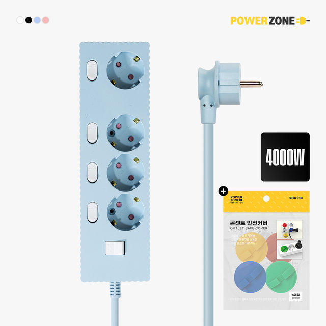 국산 프리미엄 고용량 웨이브 개별스위치 멀티탭 4구 1.5m