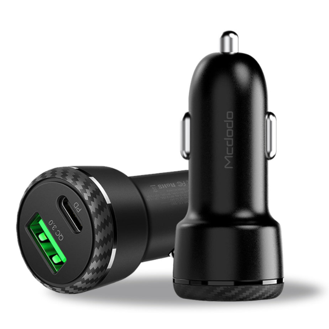 [맥도도] 듀얼 PD+QC3.0 차량용 고속충전기 블랙 CC-5970